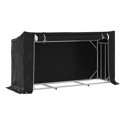 (200.5 x 60.5 x 110.5 cm) vidaxL Firewood Rack with Rain Cover 100.5x100.5x110.5 cm Galvanised S