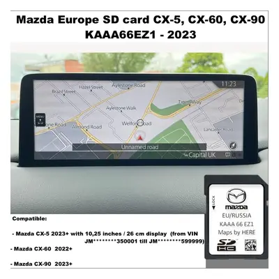 Mazda Europe CX-5, CX-60, CX-90 SD MAP card KAAA66EZ1