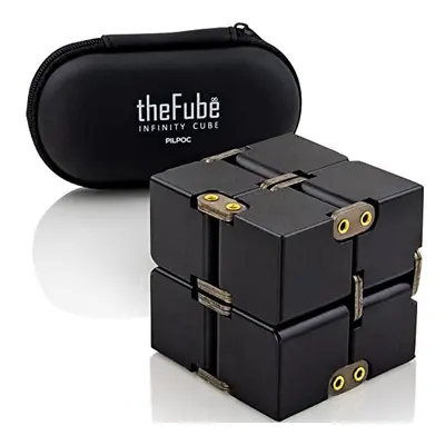 PILPOC theFube Infinity Cube Fidget Desk Toy - Premium Quality Aluminum Infinite Magic Cube with