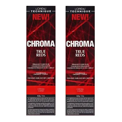 (Garret - pack of ) L'Oreal Chroma GARRET True Reds For Light, Dark And 100% Gray Hair