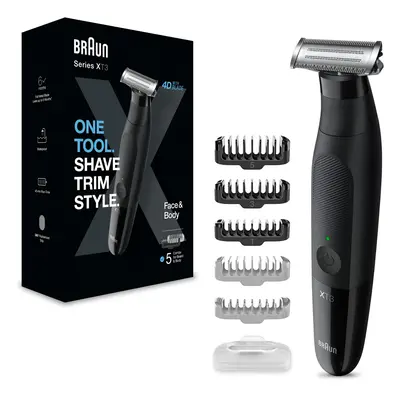 Series XT3 One Blade Hybrid Beard & Stubble Trimmer, Electric Shaver for Men, Body Groomer for M