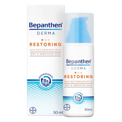 Bepanthen Derma Restoring Daily Face Cream With SPF25, Long-lasting Hydration, Soft & Smooth Ski