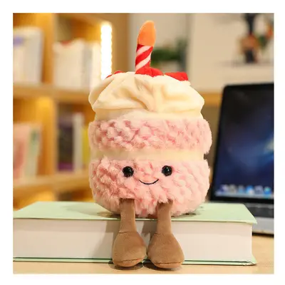 (Style A) Food series Fun birthday cake doll plush figure 25cm