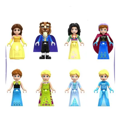 (Style A 8pcs) 24PCS Beauty and the Beast Minifigures Toys Fit Lego