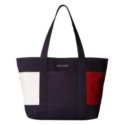 Tommy Hilfiger womens Canvas Tote Shoulder Handbag Navy One Size US