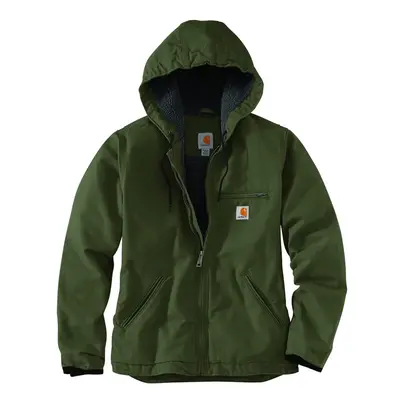 Carhartt Women's Loose Fit Washed Duck Sherpa Lined Jacket Basil X-L