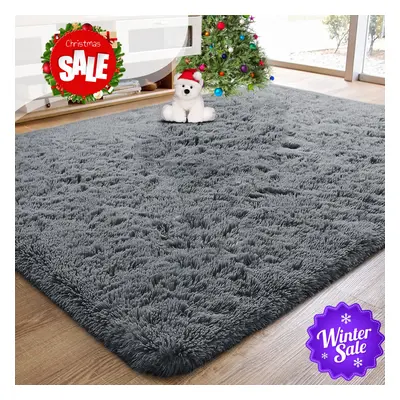 (Grey, x cm) Fluffy Shaggy Rugs Living Room Runner Carpet Mat