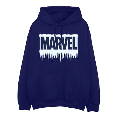 (5XL, Navy Blue) Marvel Mens Icicle Logo Hoodie