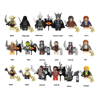 (18PCS Lord Of The Rings) Lord Of The Rings Toy Action Mini Figures Fit Lego