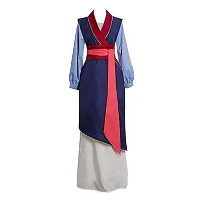 (Adult XL) Mulan Traditional Dress Party Cosplay Costume Full Set