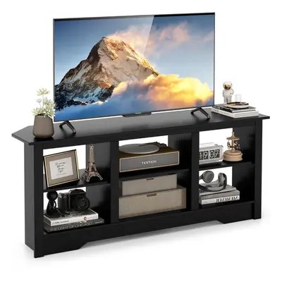 147cm TV Stand for TVs up to Inches Media Entertainment Center-Black