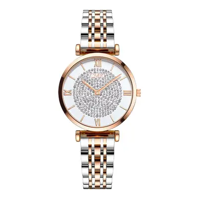 Ladies Watch Stainless Steel Crystal Casual Quartz Women's Watches