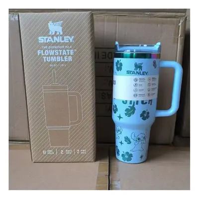 Stanley Quencher H2.0 FlowState Tumbler 40oz Stanley Cup Stitch azure blue