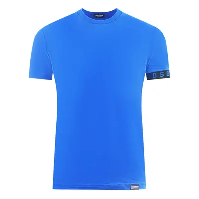 Dsquared2 Brand Logo on Sleeve Blue Underwear T-Shirt