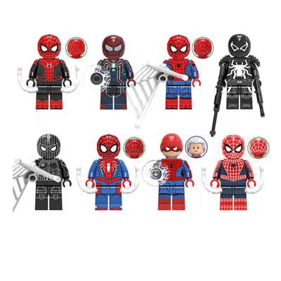 8PCS Spider-man Venom Minifigures Toys Fit Lego