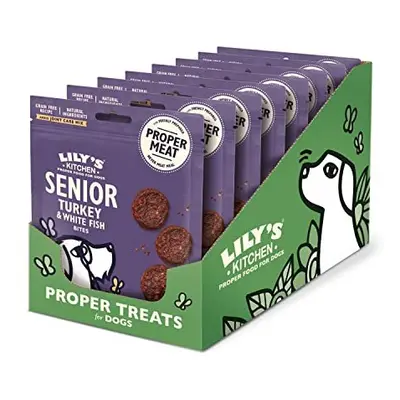 Senior Dog Meaty Treats Grain Free Turkey & White Fish Bites - Natural Dog Treats (8 x g)