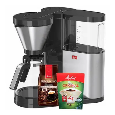 Melitta Aroma Elegance Deluxe, 1012-03, Filter Coffee Machine with Glass Jug, Timer and Programm