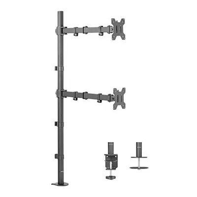 VIVO Extra Tall Vertically Stacked Dual Monitor Desk Mount Stand with inch Stand-up Pole, Fully 