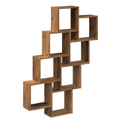 vidaXL Wall Cube Shelf Wall Storage Floating Shelf Old Wood Engineered Wood