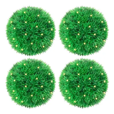 vidaXL Artificial Boxwood Balls with LED Lights pcs Green cm