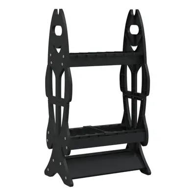 vidaXL Fishing Rod Rack for Rods Fishing Rod Holder Pole Holder Rack Black