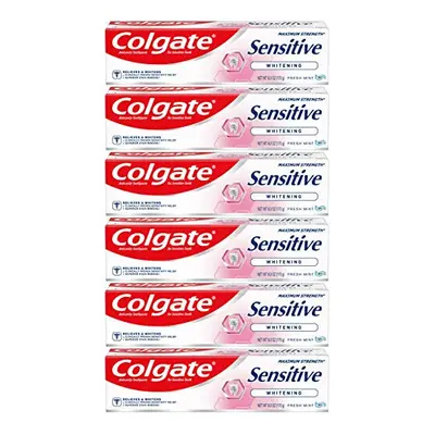 Colgate Sensitive Maximum Strength Whitening Toothpaste Mint Ounce Pack of