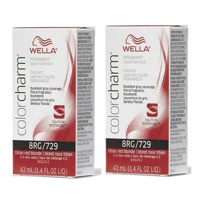 (8RG - (2pks)) Wella 8RG Titian Red Blonde Color Charm Permanent Liquid Haircolor