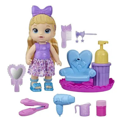 Baby Alive Sudsy Styling Doll, Blonde Hair, 12-Inch, Salon Chair, Toys for Years and Up