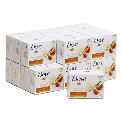 Dove Shea Butter Beauty Bar with Vanilla 4.75 Oz/135 Gr Unisex Skin Cleansing Agent