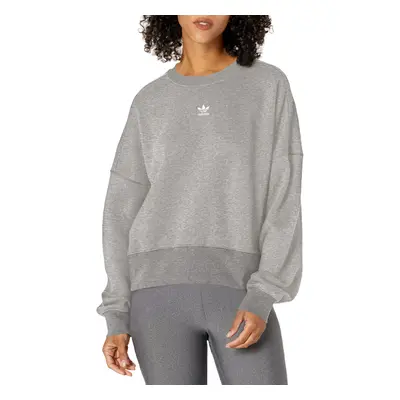 adidas Originals Womens Adicolor Essentials Fleece Sweatshirt Medium Grey Heather Large