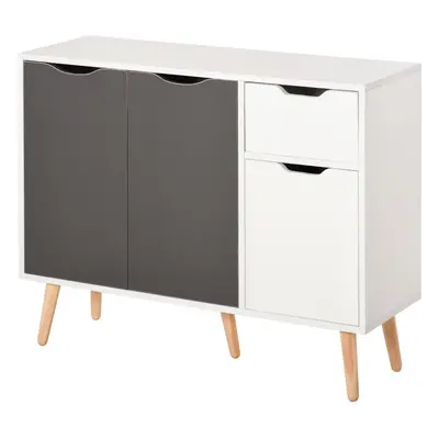 HOMCOM Storage Cabinet Floor Standing Sideboard with Drawer Kitchen, Living Room