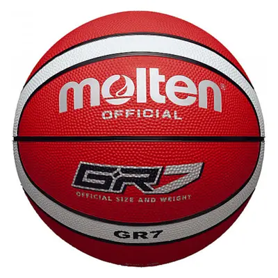 MOLTEN GR7 BASKETBALL OUTDOOR PLAY FIBA APPROVED PANEL BALL RED/SILVER SIZE