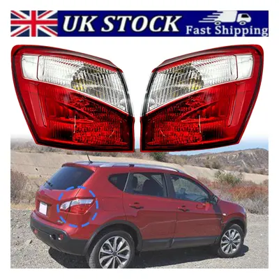 Pair Left Right Outer Rear Tail Light Lamp For Nissan Qashqai 5&7 Seat