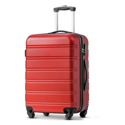 (Red, 24") ABS Hard shell Travel Trolley Suitcase Luggage