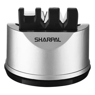 SHARPAL 191H Pocket Kitchen Chef Knife Scissors Sharpener for Straight & Serrated Knives, 3-Stag