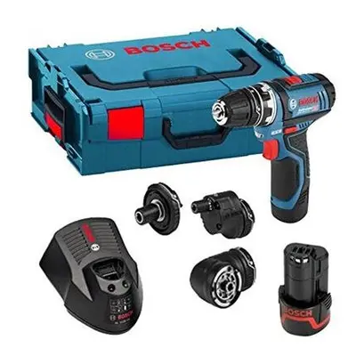 Bosch Professional GSR 12V-15 FC Cordless Drill Driver Set with Two V 2.0 Ah Lithium-Ion Batteri