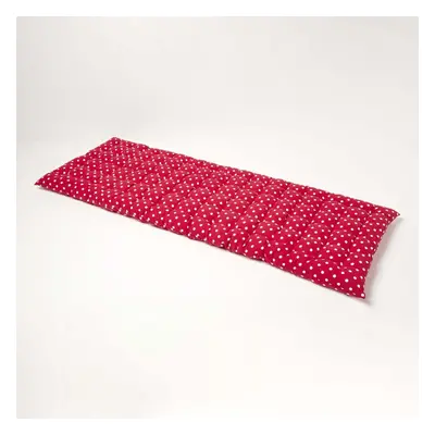 (Three Seater) Red Polka Dot Bench Cushion