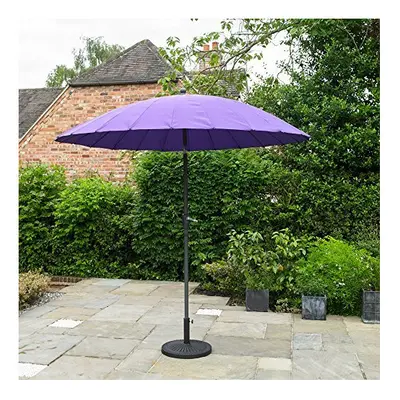 Garden Parasol, Crank and Tilt, Aluminium - Purple 2.6m x 2.6m