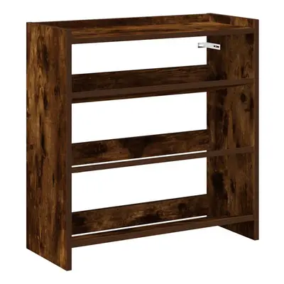 (smoked oak, cm/ cm) vidaXL Shoe Rack Shoe Cabinet Shoe Storage Shelf Hall Cupboard Engineered W