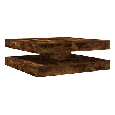 (smoked oak, x x 34.5 cm) vidaXL Coffee Table 360-Degree Rotatable Hallway End Table Tea Side Ta