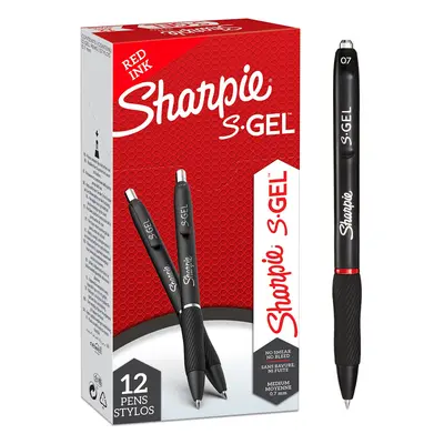 Sharpie S-Gel | Gel Pens | Medium Point (0.7mm) | Red Ink | Count