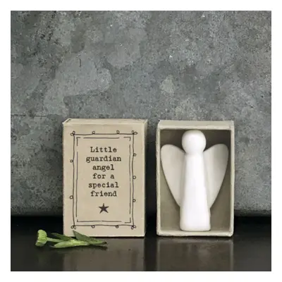 East of India Porcelain Matchbox Angel for Special Friend, Friendship Gift, Porcelain Keepsake G