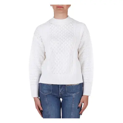 GUESS Women's Long Sleeve Roll Neck Edwige Sweater Cream White