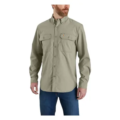 Carhartt Men's Force Relaxed Fit Lightweight Long-Sleeve Shirt Burnt