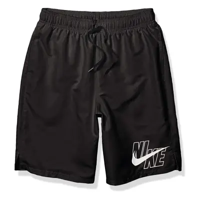 NIKE Swim Men's Standard Logo Solid Lap 9"" Volley Short Swim Trunk B