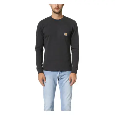 Carhartt Men's Loose Fit Heavyweight Long-Sleeve Pocket T-Shirt Black