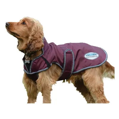 WeatherBeeta ComFiTec Windbreaker Free Deluxe Dog Coat Maroon/Grey/Wh