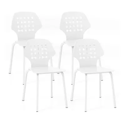 Set of Dining Chair Metal Kitchen Bar Chair Stool Armless Side Chair