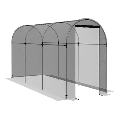 Outsunny Fruit Cage, Plant Protection Tent, 1.2 x 3.6 x 1.9m, Black