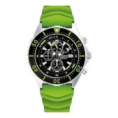 Chris Benz Ladies, Men, Unisex watch CB-C300-G-KBG Chronograph, luminous hands, Stopwatch, depth